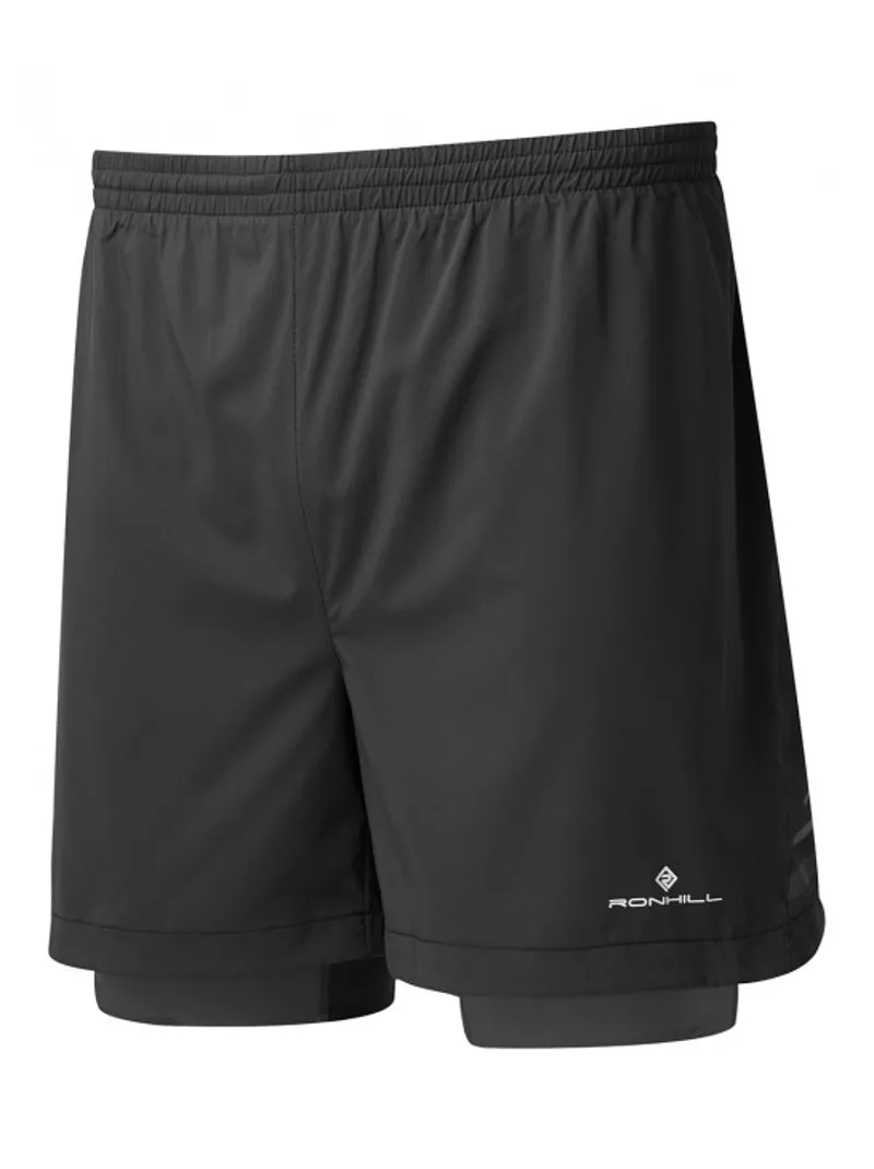 Ronhill Stride Twin 5 Mens Running Short in Black