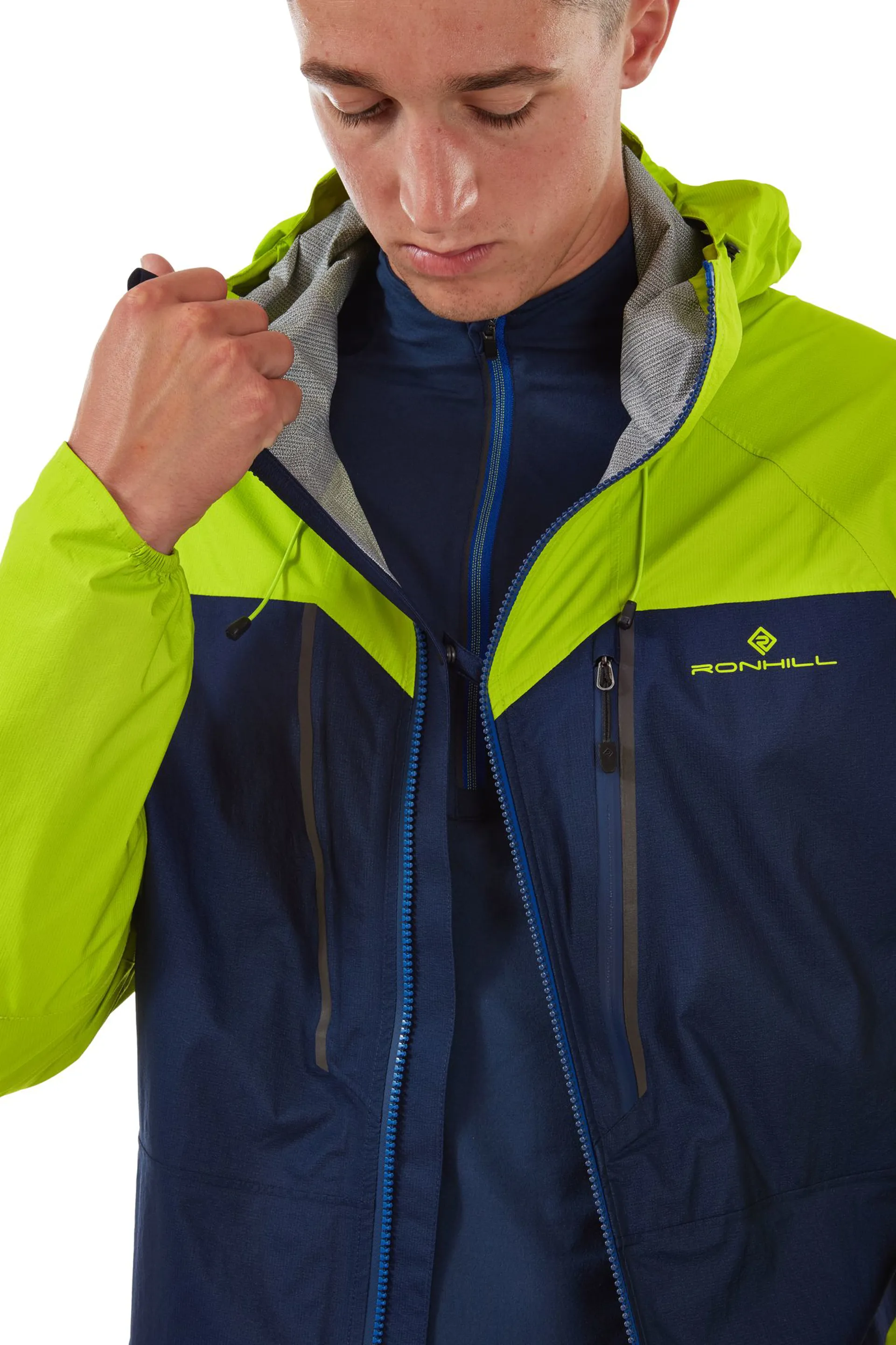 Ronhill Tech Fortify Jacket Mens Waterproof Running Deep Navy Cit
