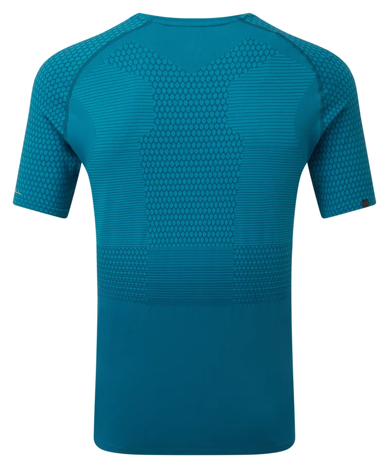 Ronhill Tech Marathon S/S Men's Running T-Shirt in Prussian Blue/AcidL-1