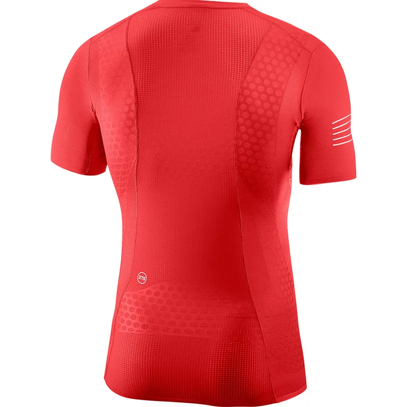 Salomon S/LAB Mens Exo HZ SS Tee in Red-1