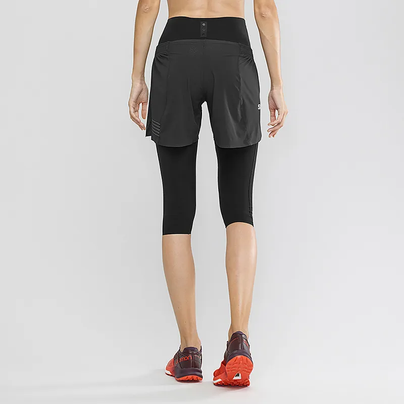 Salomon Womens S/LAB Short 6 in Black-2