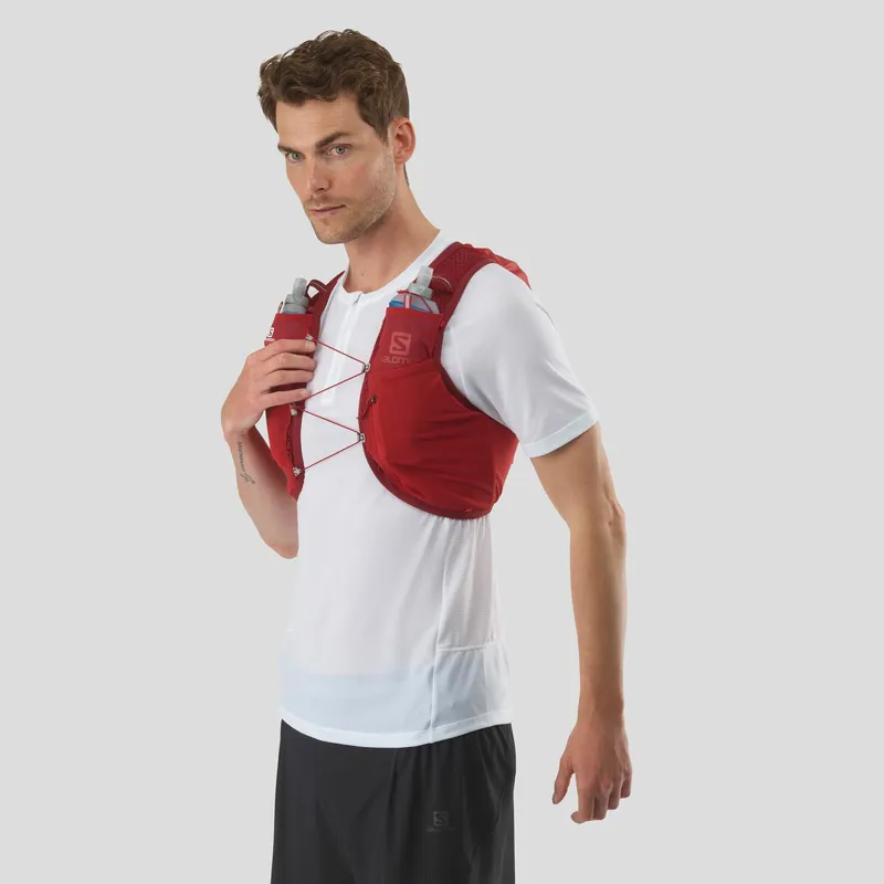 Salomon Active Skin 8 Unisex Running Pack in Goji Berry/Red Chili-2