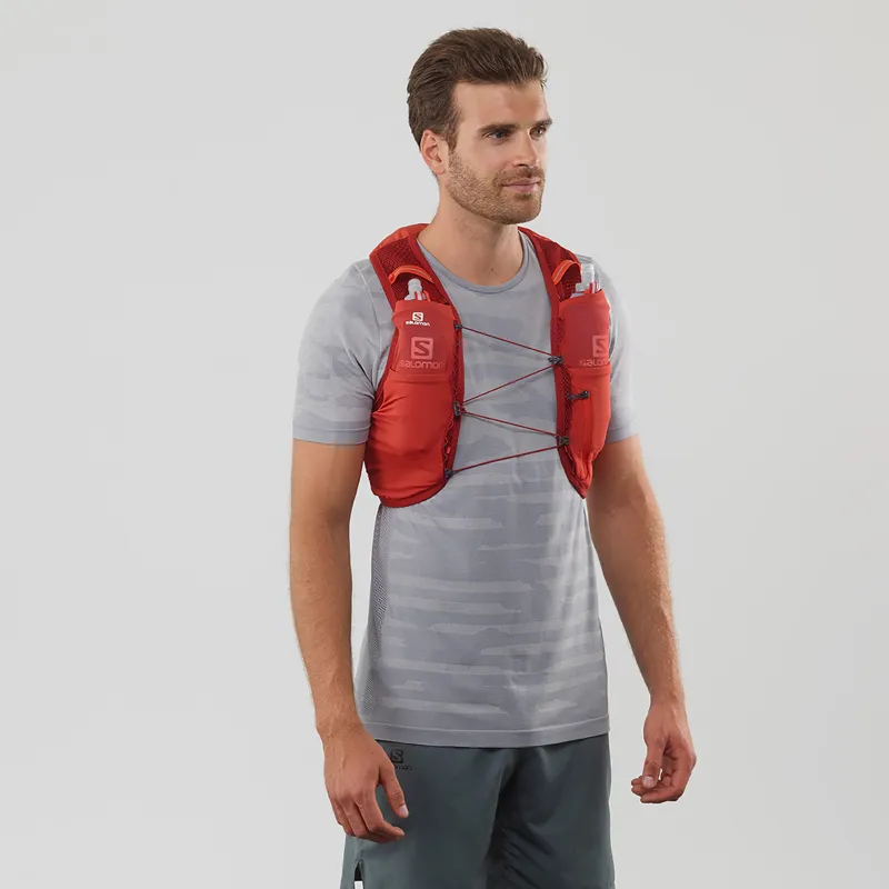 Salomon Active Skin 8 Unisex Running Pack Vest ValiantPoppy/RedDa