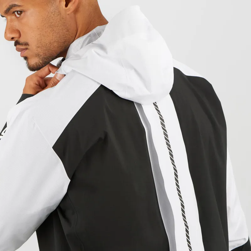 Salomon Bonatti Trail Men's Waterproof Running Jacket in White/Black-4