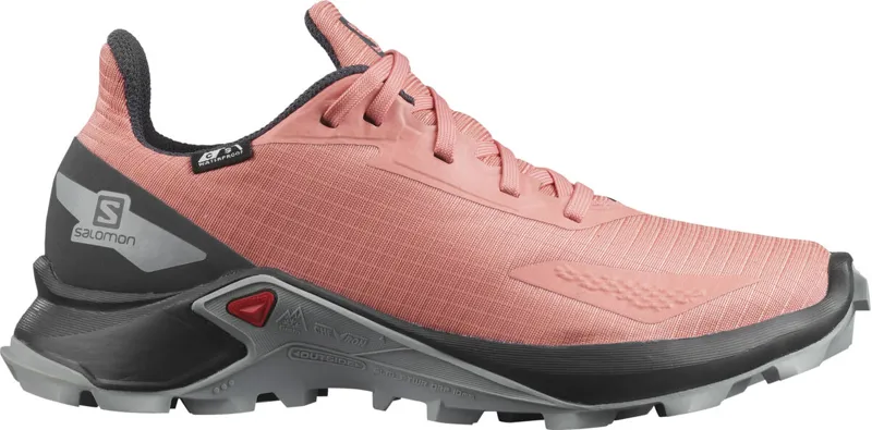 Salomon Alphacross Blast CSWP Junior Running Shoe in BurntCoral/Ebony/Quar