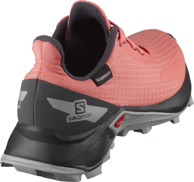 Salomon Alphacross Blast CSWP Junior Running Shoe in BurntCoral/Ebony/Quar-4