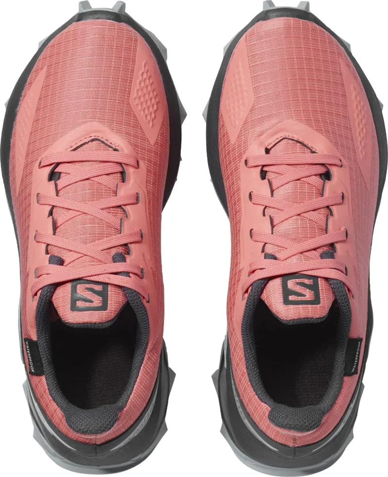 Salomon Alphacross Blast CSWP Junior Running Shoe in BurntCoral/Ebony/Quar-2