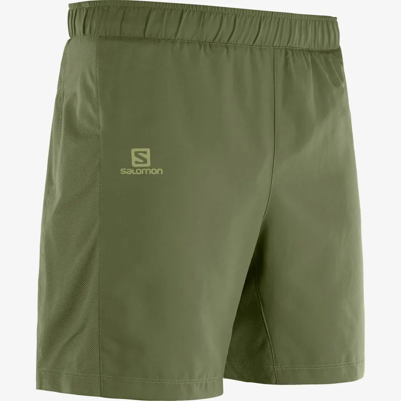 Salomon Agile 2in1 Mens Running Short Olive Night