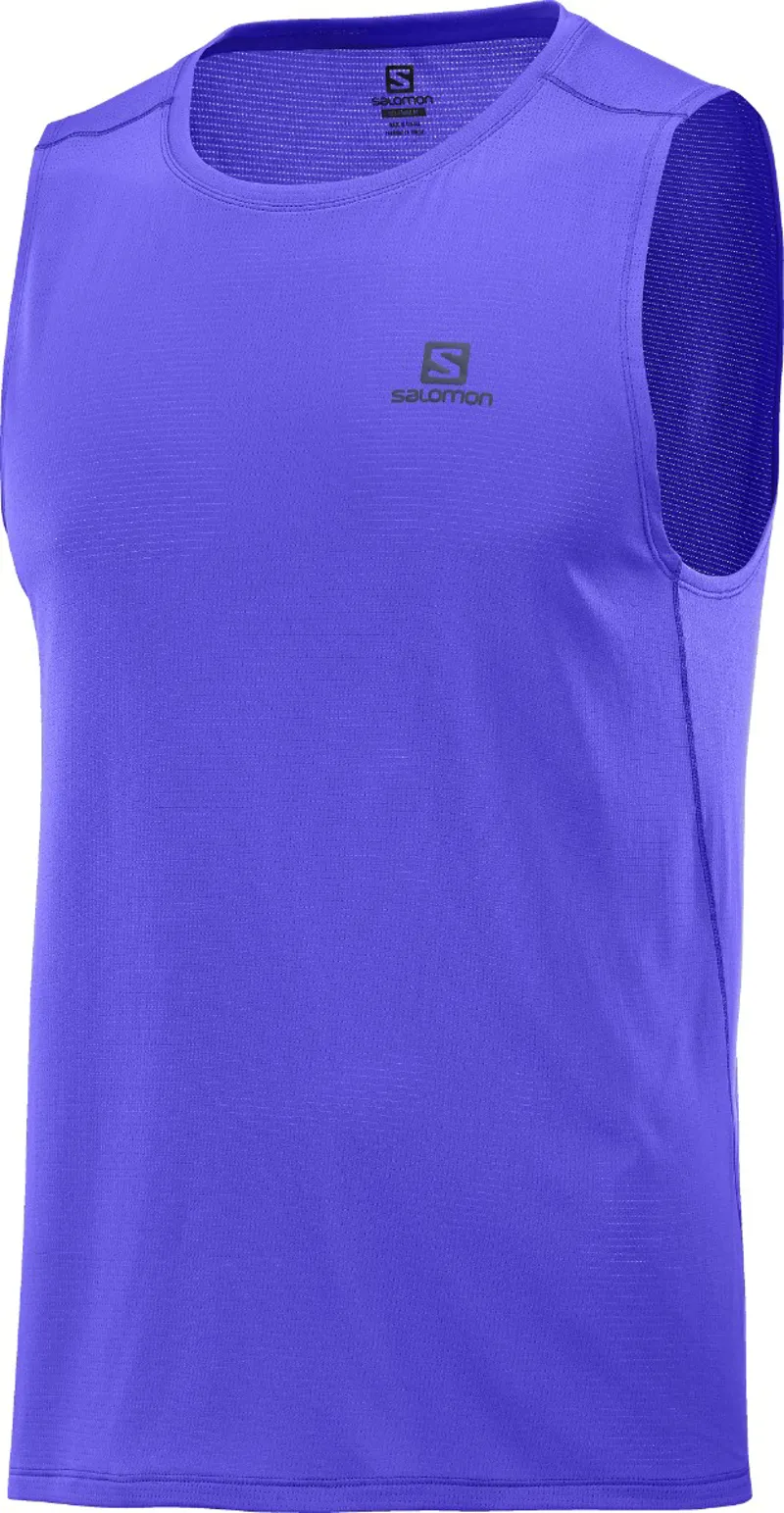 Salomon Mens Agile Tank in Clematis Blue