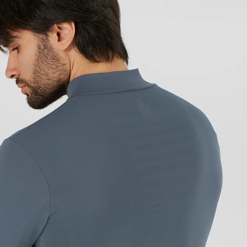 Salomon Explore Seamless Half Zip Mens Midlayer in Ebony-4