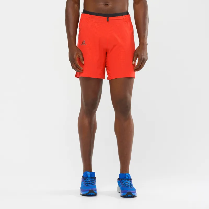 Salomon Mens Sense Aero 7 Short in Goji Berry-1