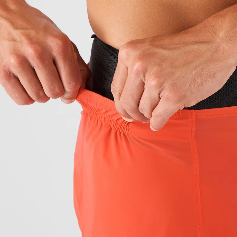 Salomon Mens S/LAB Sense 6 Short in Racing Red/Black-4