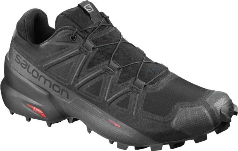 Salomon Speedcross 5 WIDE Mens Trail Running Shoe in Black/Blk/Phantom