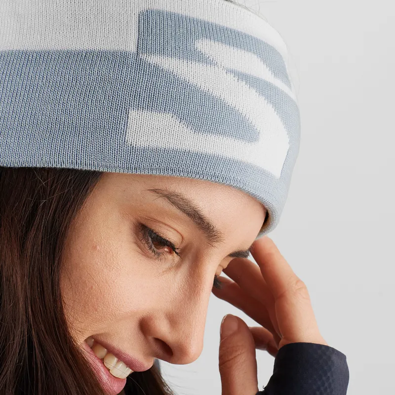 Salomon Unisex Original Headband in White/Kentucky Blue/Ebony-2