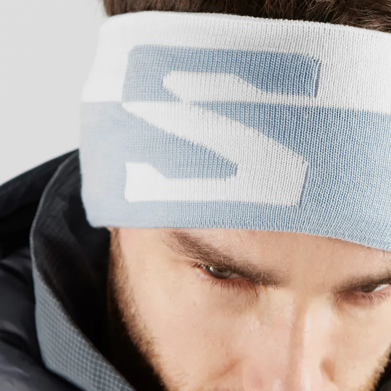Salomon Unisex Original Headband in White/Kentucky Blue/Ebony-3