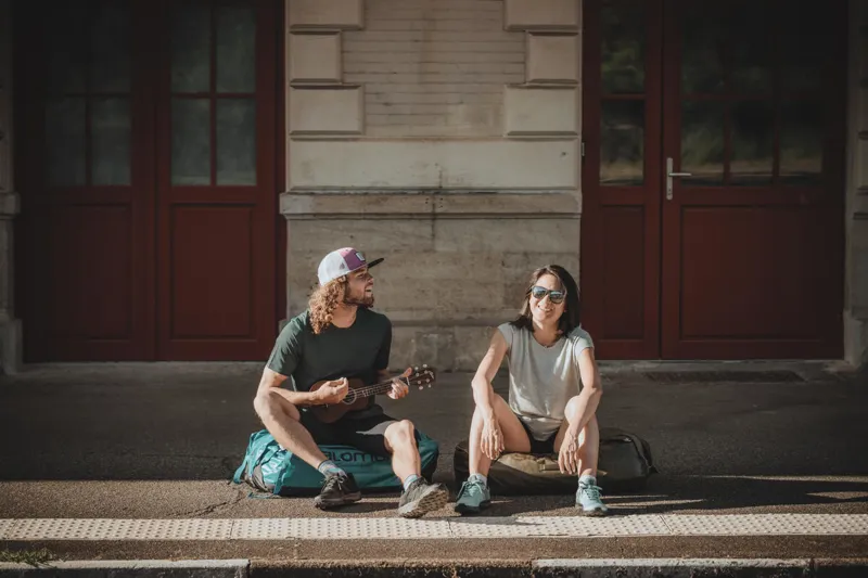 Salomon Outlife Duffel 70 Bag in Hawaiian Ocean/Night Sky-11