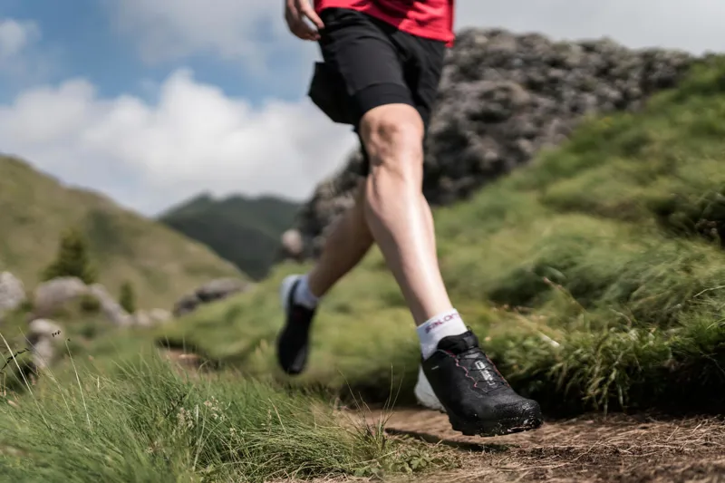 Salomon Sense Pro 4 Men's Trail Running Shoe in Black/White/Cherry Tom-7