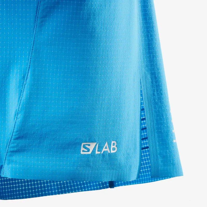 Salomon S/LAB Outer 6 Mens Running Short in Transcend Blue-6