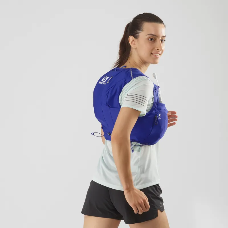 Salomon ADV Skin 8 Set Womens Running Vest in Clematis Blue/Alloy-2