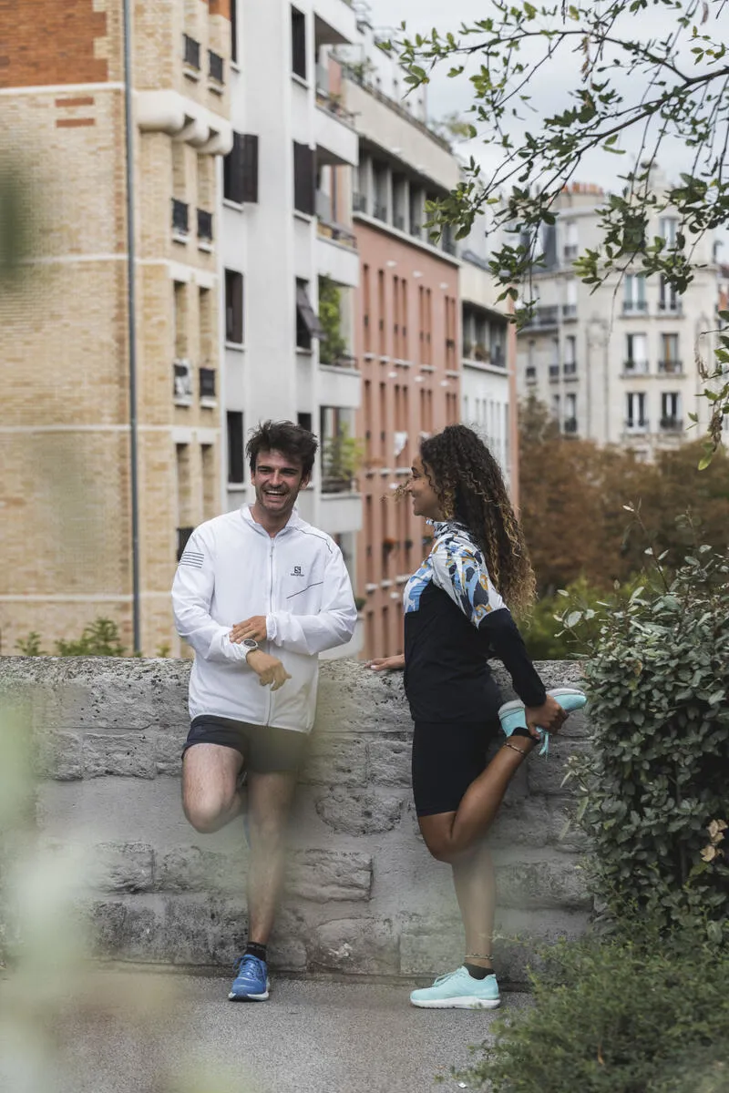 Salomon Agile FZ Hoodie Women's Running Wind Jacket in Night Sky/White-10