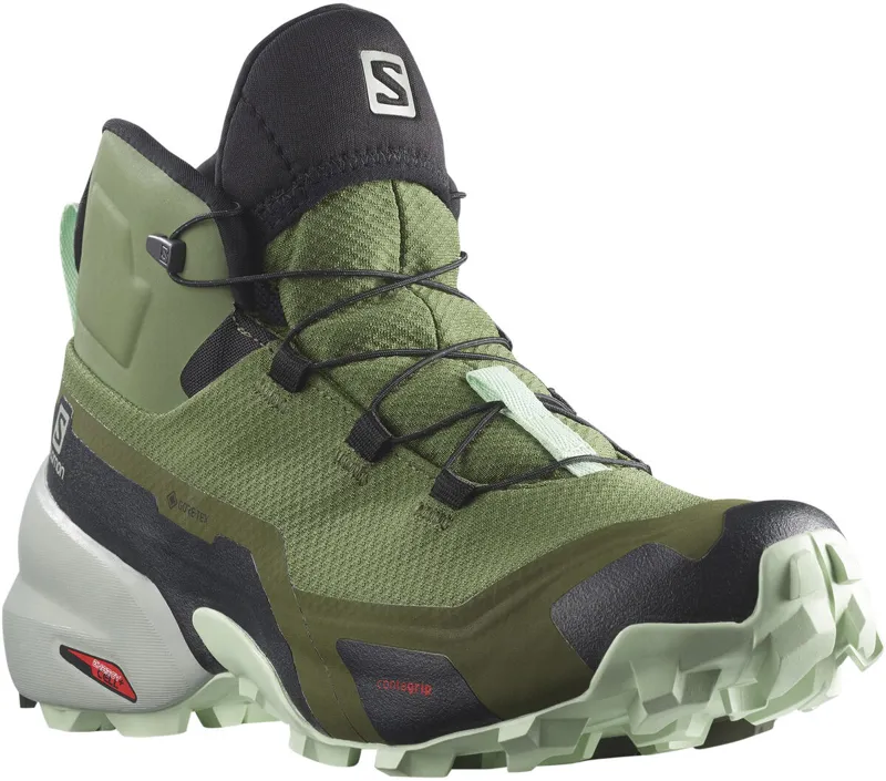 Salomon Cross Hike Mid GTX Women's Fast Hike Boot in Olivine/Olive Night/Spray-7