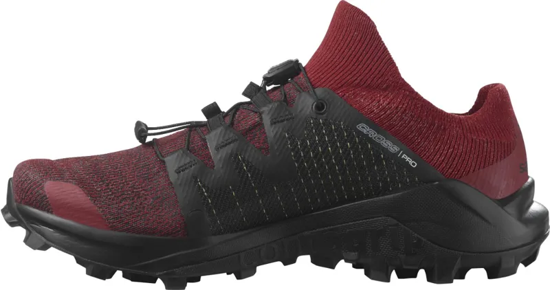 Salomon Cross /Pro Womens Fell/Trail Running Shoe in Corrida/RedDa/Blk-2