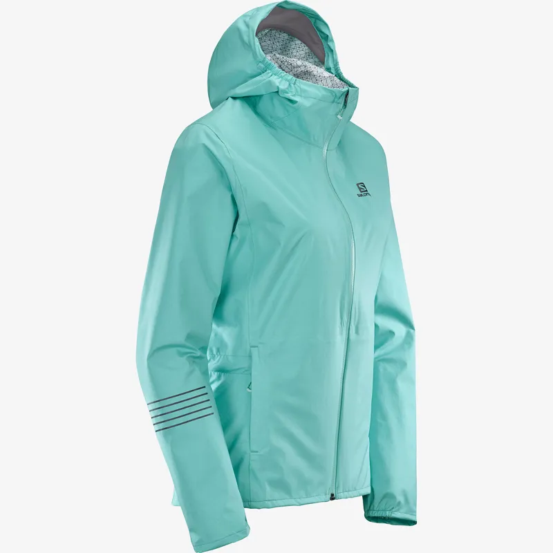 Salomon Womens Lightning Waterproof Running Jacket in Meadowbrook-1