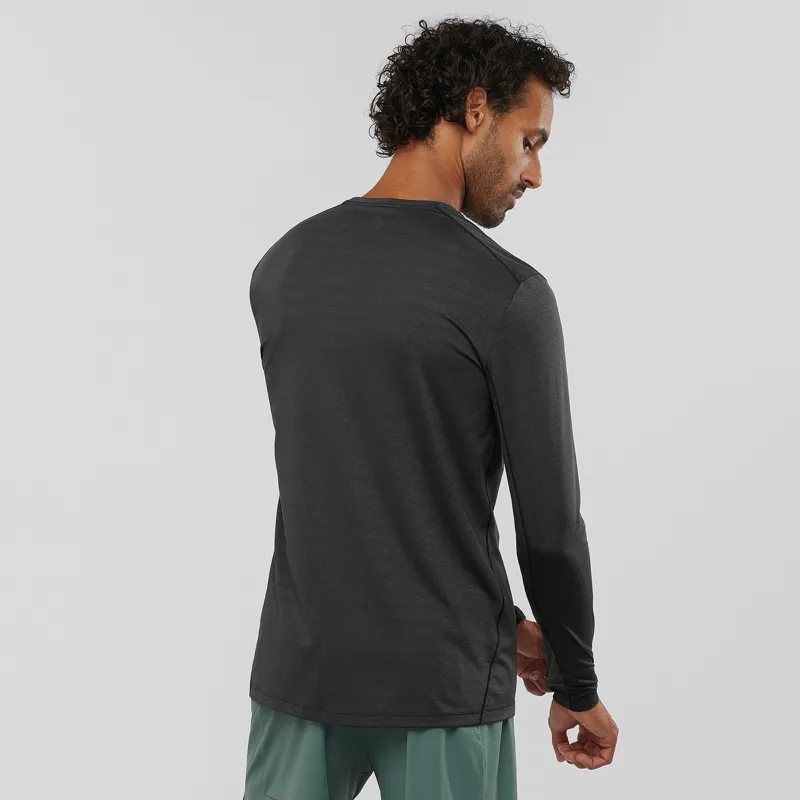 Salomon Mens XA LS Tee in Black/Heather-3