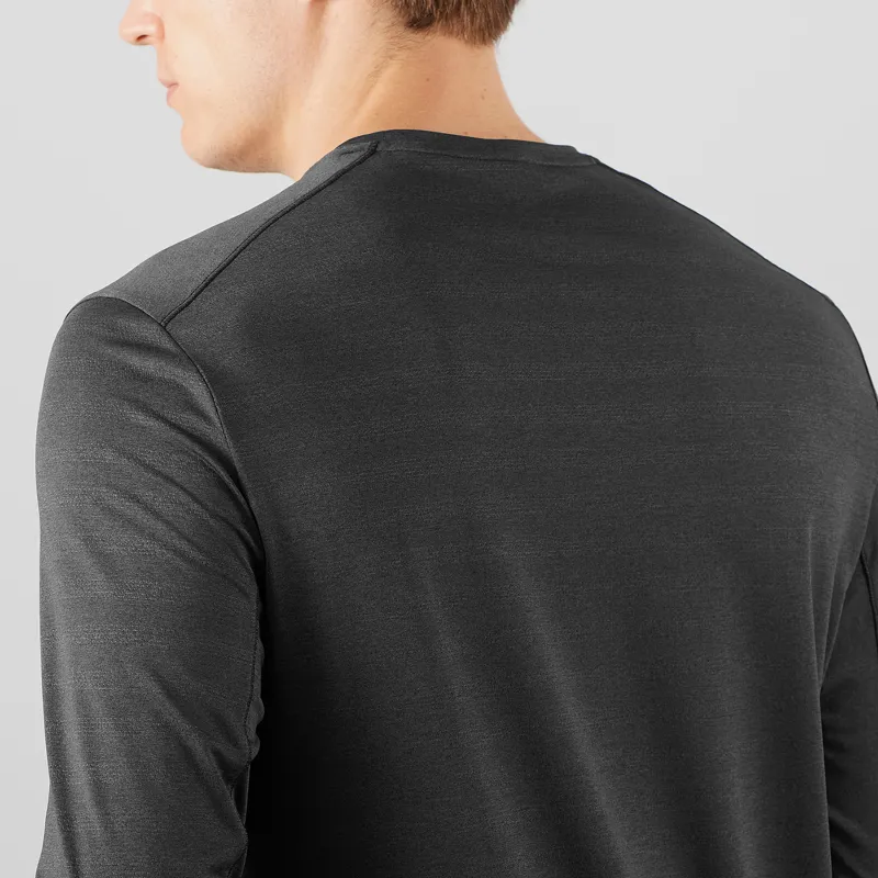 Salomon Mens XA LS Tee in Black/Heather-6