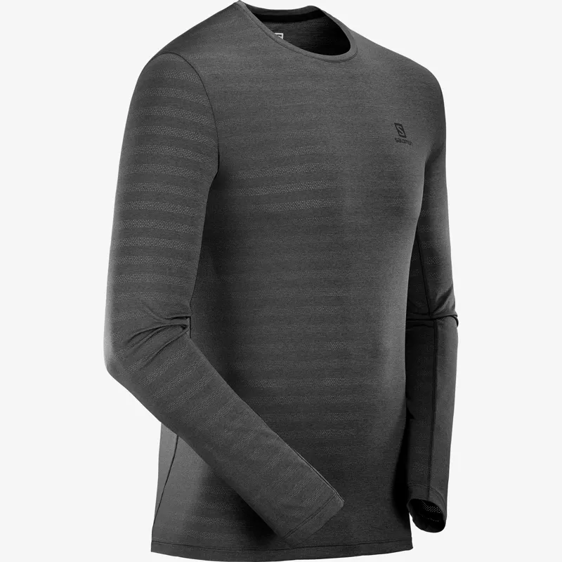 Salomon Mens XA LS Tee in Black/Heather-4