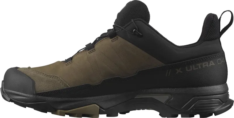 Salomon X Ultra 4 Leather GTX Men's Hiking Shoe in Desert Palm/Black-3