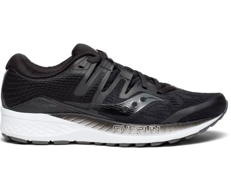 Saucony Ride ISO UK 6 Womens Road Running Shoe in Black - Clearance