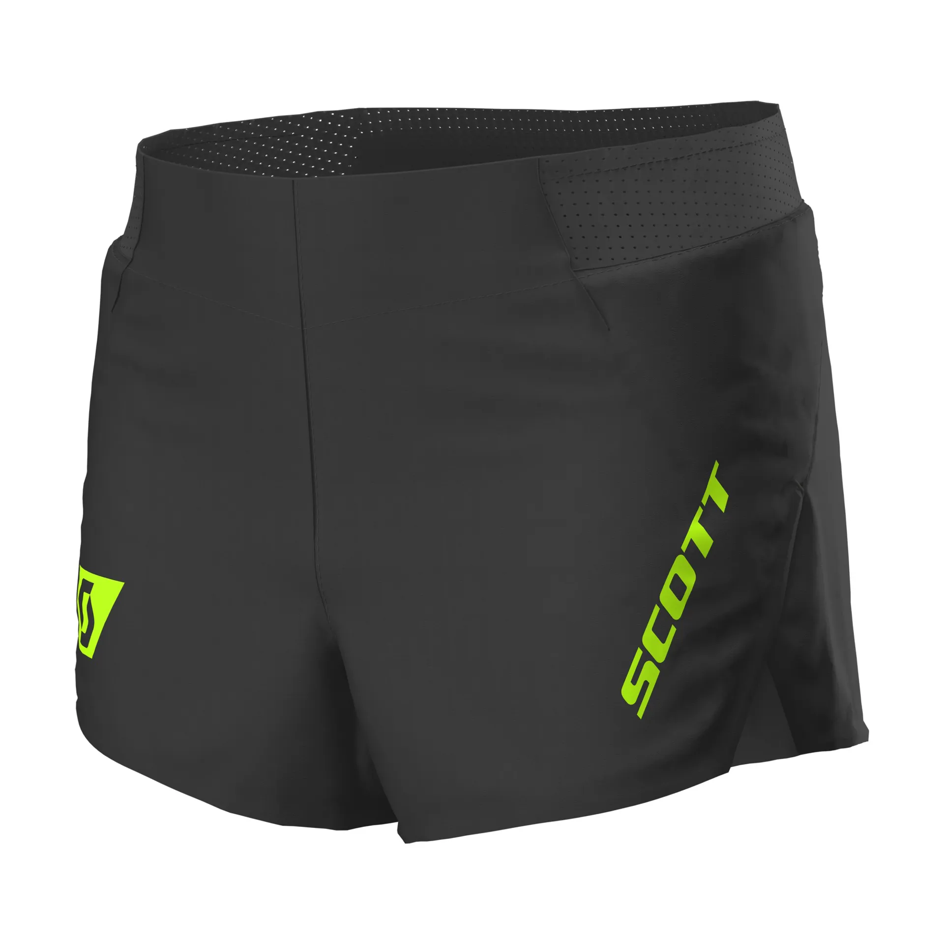 Scott RC Run Mens Split Running Shorts in Black