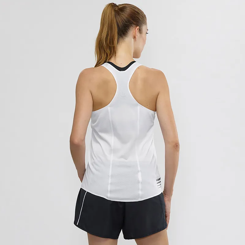 Salomon Sense Womens Tank in White-2