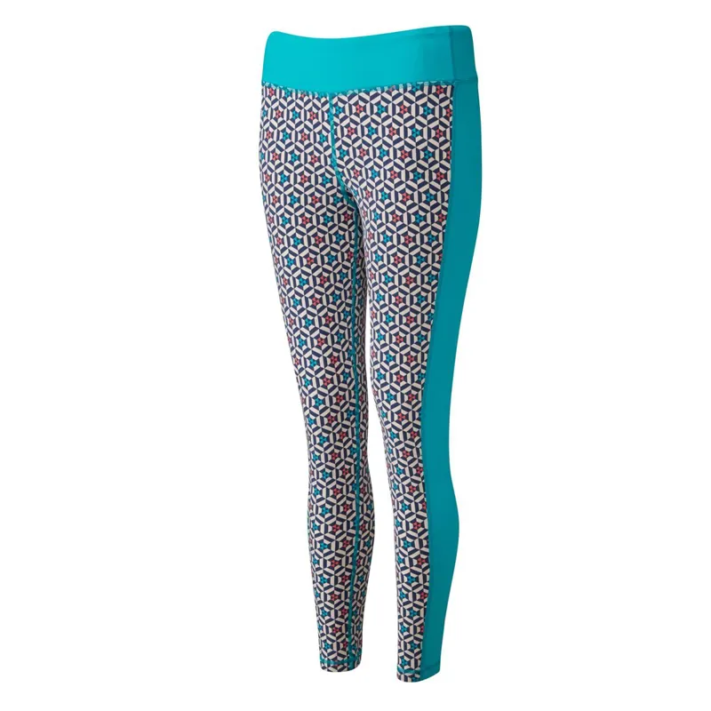 Moon Sigma Womens Climbing Leggings in Bluebird Print