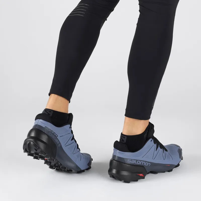 Salomon Speedcross 5 Mens Trail Running Shoe in Flintstone/Blk/IndiaIn-4