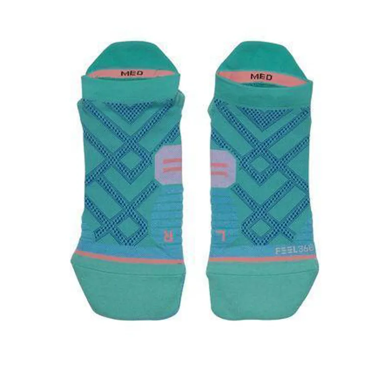 Stance Aqua Jog Tab Womens Running Sock in Turquoise-1