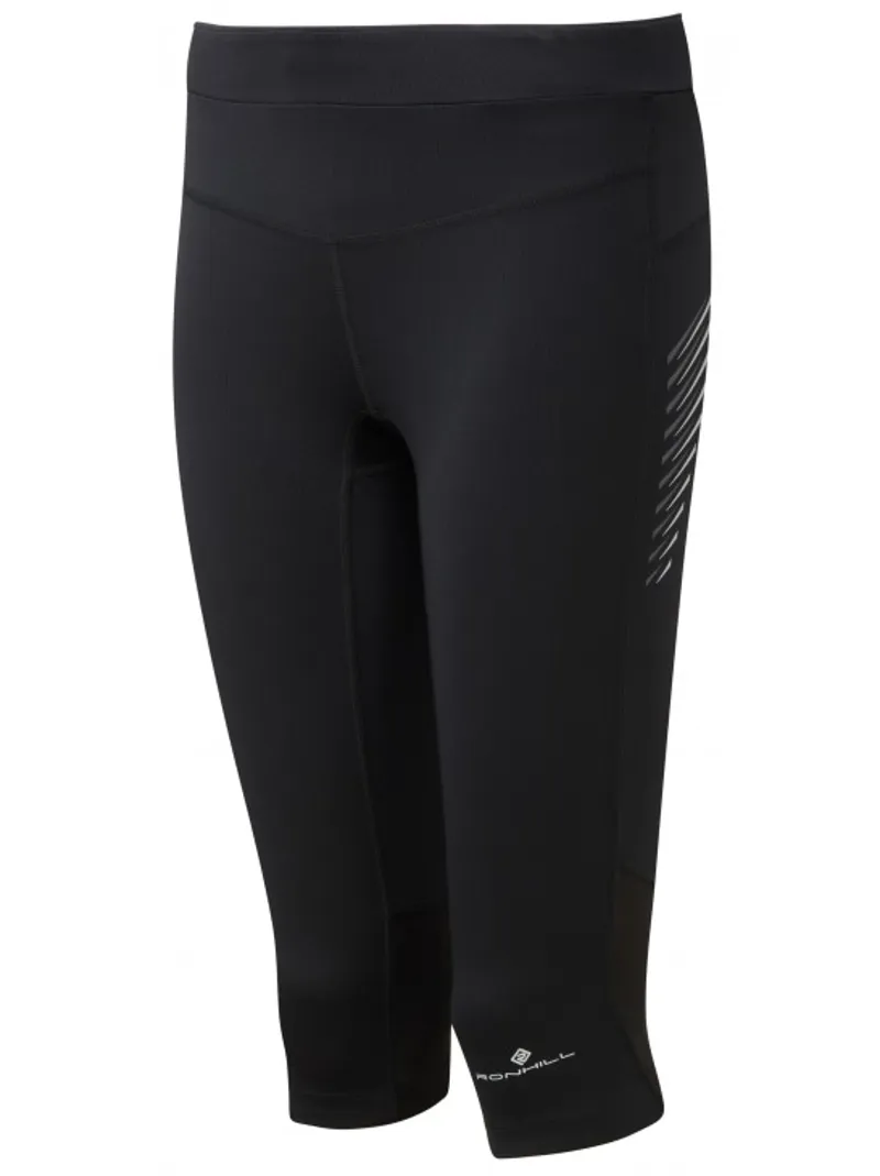 Ronhill Womens Stride Stretch Capri Running Tight in All Black