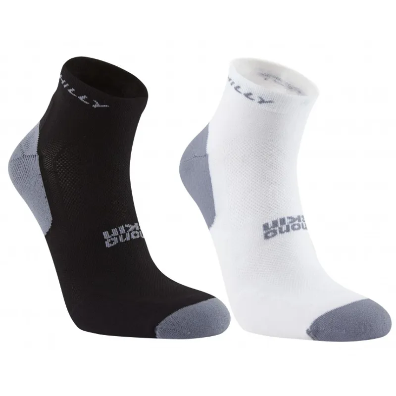 Hilly Tempo Quarter Sock 2 Pack in Black/White