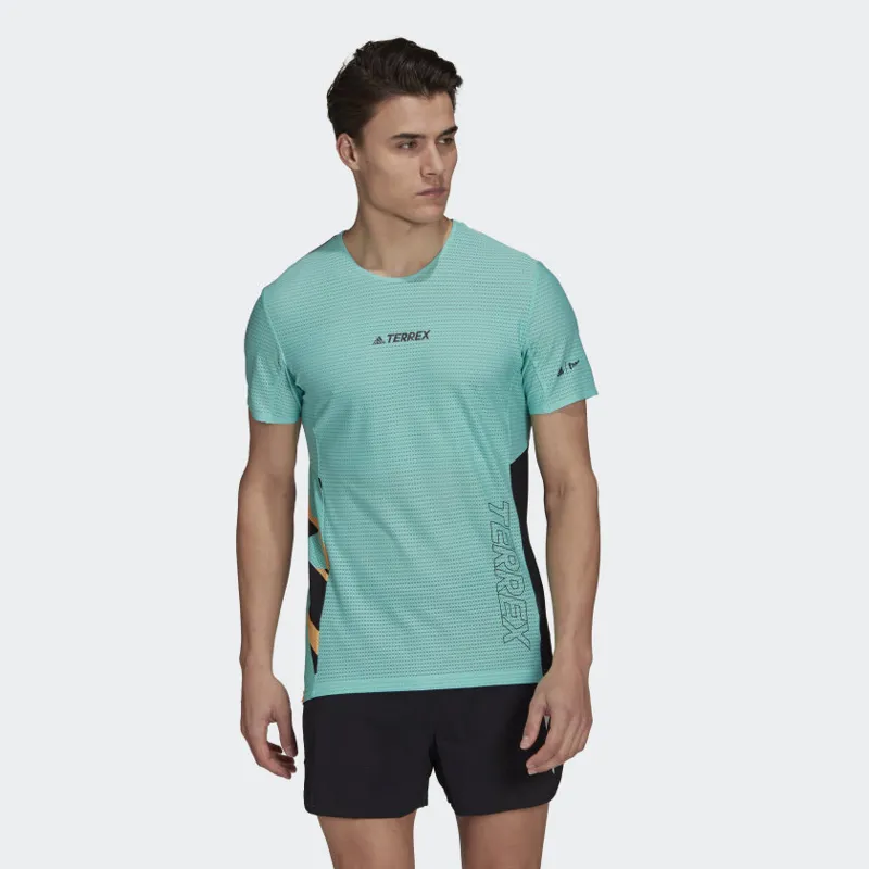 Terrex Parley Agravic TR Pro Men's Running T-Shirt in Acid Mint/Black-3