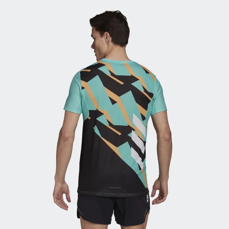 Terrex Parley Agravic TR Pro Men's Running T-Shirt in Acid Mint/Black-2