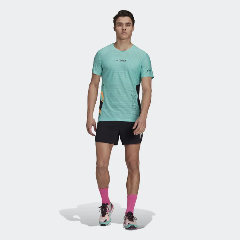 Terrex Parley Agravic TR Pro Men's Running T-Shirt in Acid Mint/Black-1