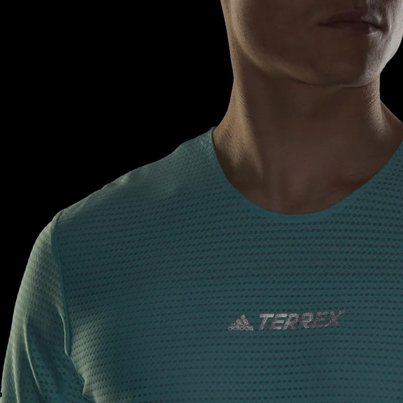 Terrex Parley Agravic TR Pro Men's Running T-Shirt in Acid Mint/Black-9