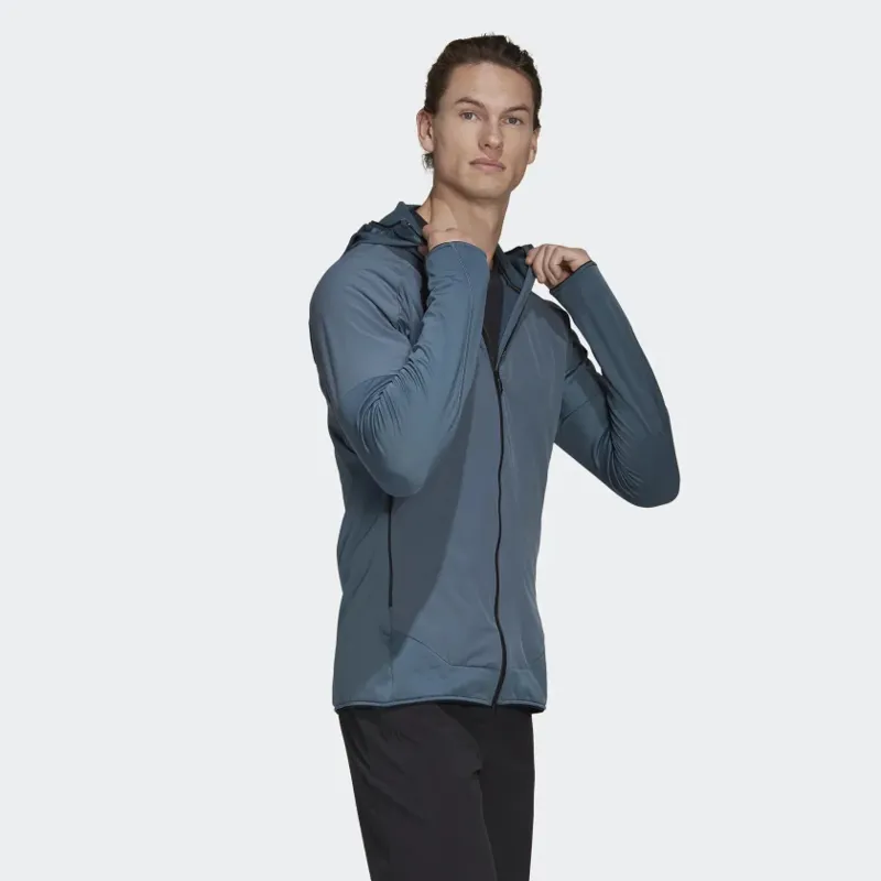 Adidas Terrex Skyclimb Mens FIeece Jacket in Legacy Blue-7