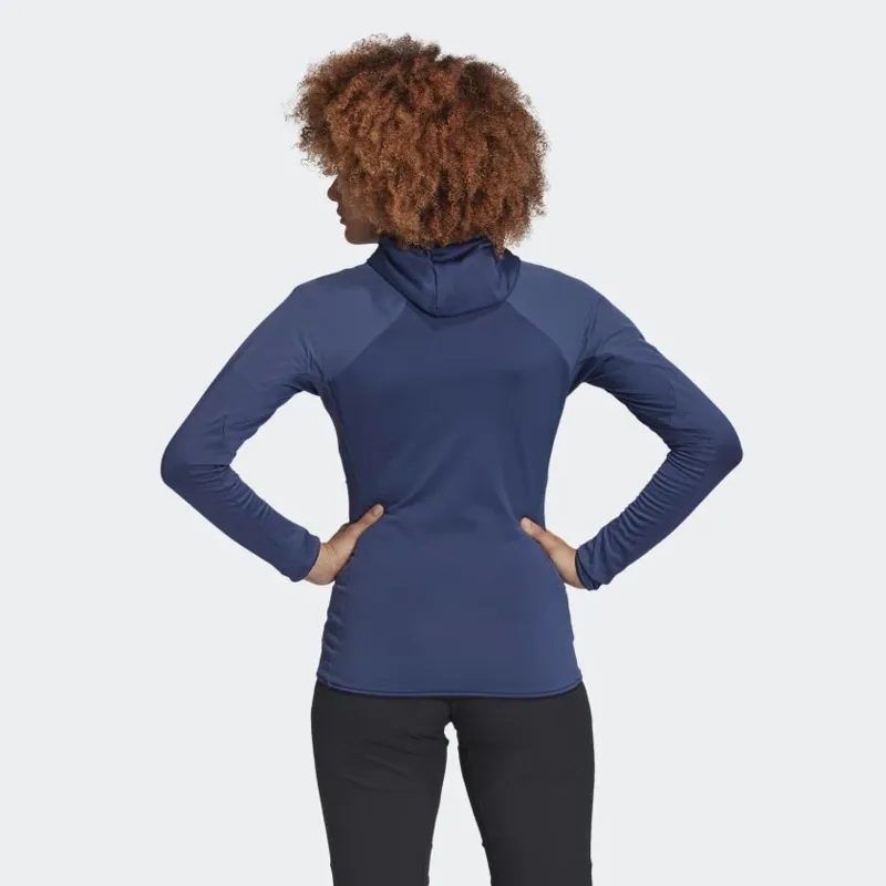 Adidas Terrex Skyclimb Womens FIeece Jacket in Tech Indigo-4