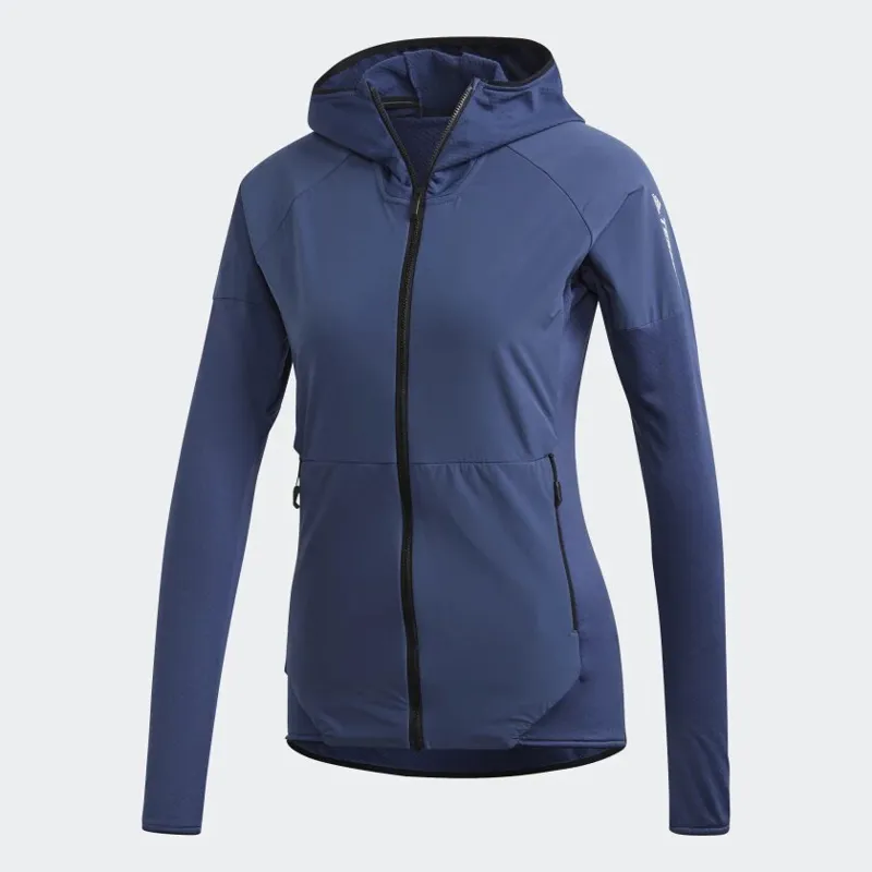 Adidas Terrex Skyclimb Womens FIeece Jacket in Tech Indigo