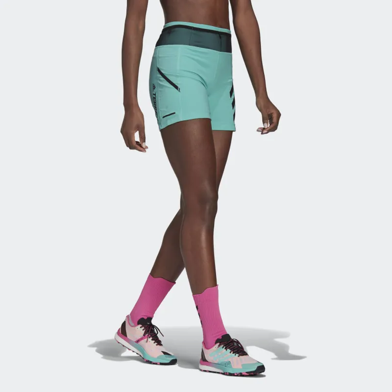 adidas Terrex Agravic Pro Womens Running Short in Acid Mint-2