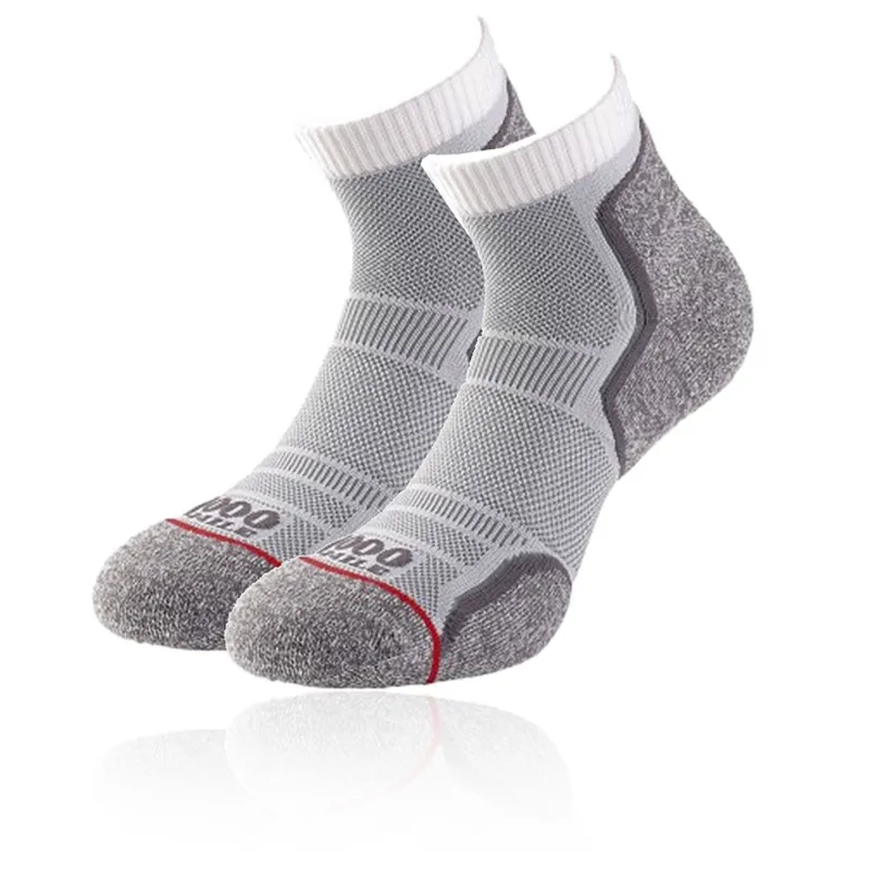 1000 Mile Run Anklet Twin Pack in White