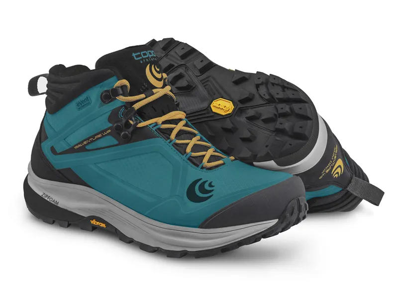 Topo Trailventure WP Women's Fast-Hike Boots in Teal/Gold-3
