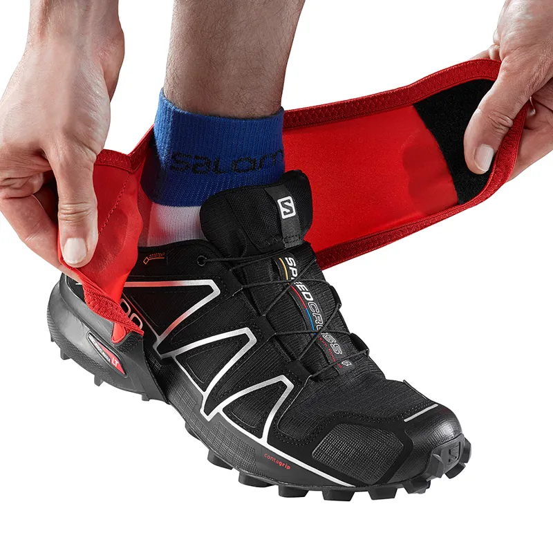 Salomon Trail Gaiters Low in Bright Red-1